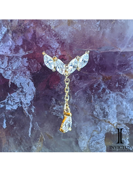 Accessoire en or 14 carats  et zircons Threadless - Invictus