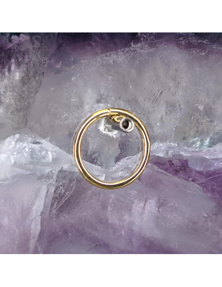 Anneau de narine en Or jaune 18 carats - ouverture articulée