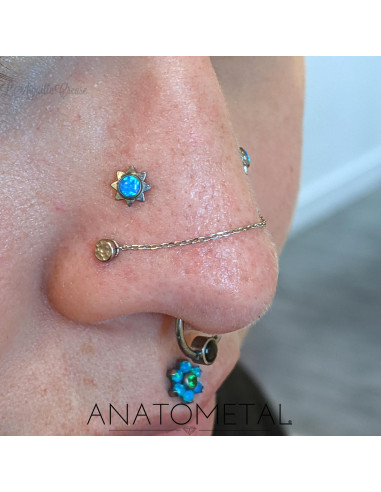 Disque martelé en or blanc 18 carats ANATOMETAL Threadless