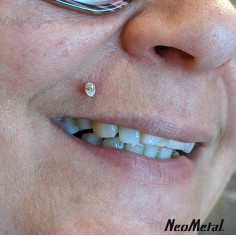 Zircon poire en titane, Threadless - Neometal 2