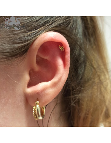 Serpent en or jaune 18 carats Threadless