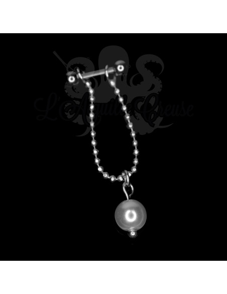 Bijou de cartilage Perle blanche