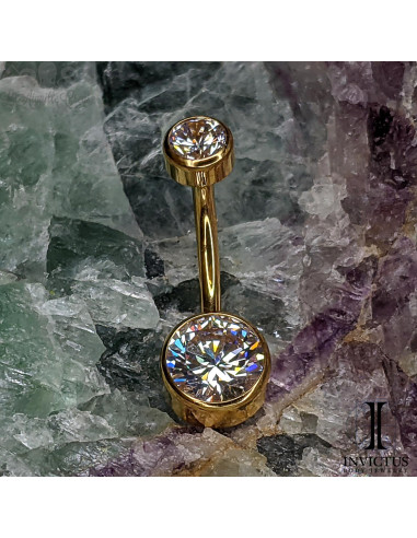 Bijou de nombril Invictus en titane pvd gold
