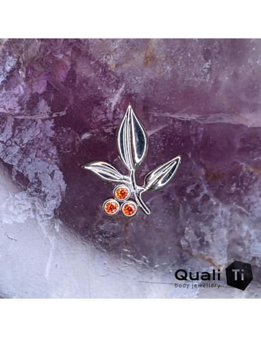 'Sylvie' en titane et zircons premiums, Threadless - QualiTi