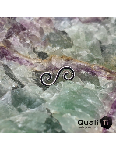 'Alan' en titane Threadless - QualiTi