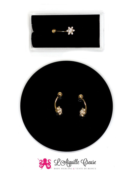 Bijou en Or & Zircon rond