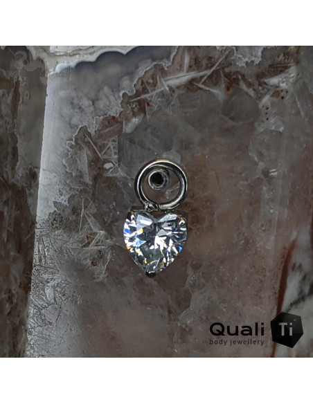 Charme en titane et zircon premium - QualiTi
