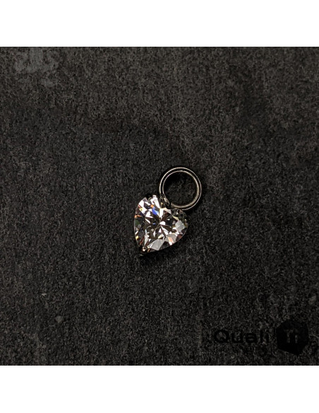 Charme en titane et zircon premium - QualiTi