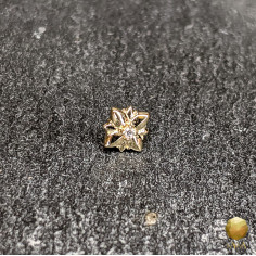 LILLY en or jaune 14 carats et zircon Threadless - Karma 2