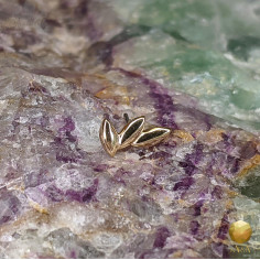 QARA en or jaune 14 carats et zircon Threadless - Karma