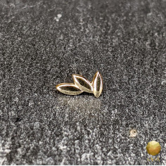 QARA en or jaune 14 carats et zircon Threadless - Karma 2