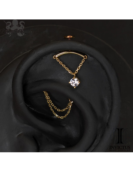 Accessoire en or 14 carats  et zircon Threadless - Invictus