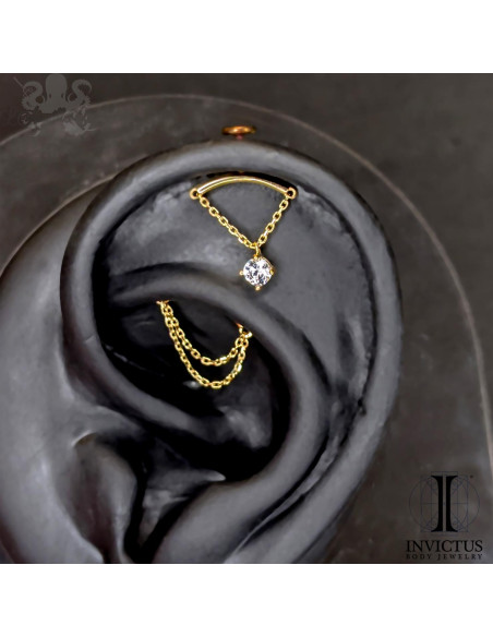 Accessoire en or 14 carats  et zircon Threadless - Invictus