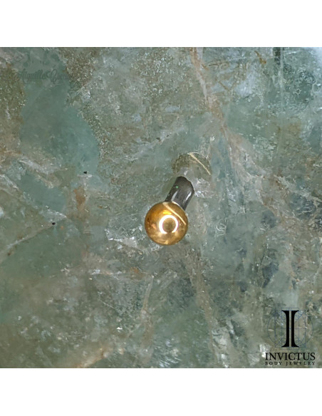 Bille Invictus en titane pvd or 24 carats - threadless