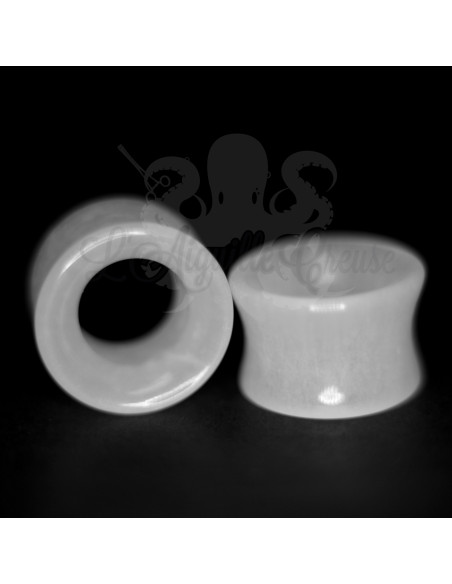Paire de tunnels en Jade Blanche  - Diablo Organics