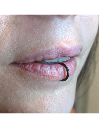 Anneau segmenté pvd noir, ouverture facile