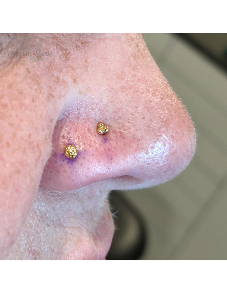 Accessoire tri-bead en or jaune 18 carats Threadless