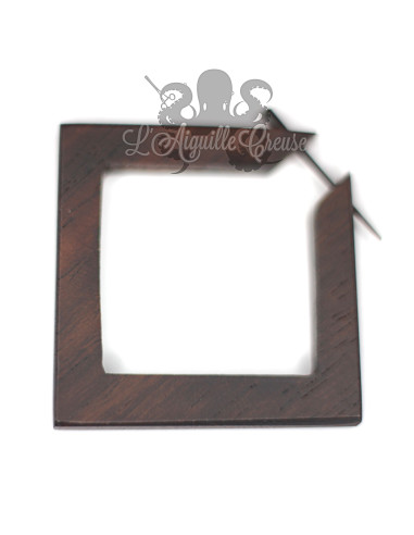 Paire de boucles d'oreilles Losanges en bois