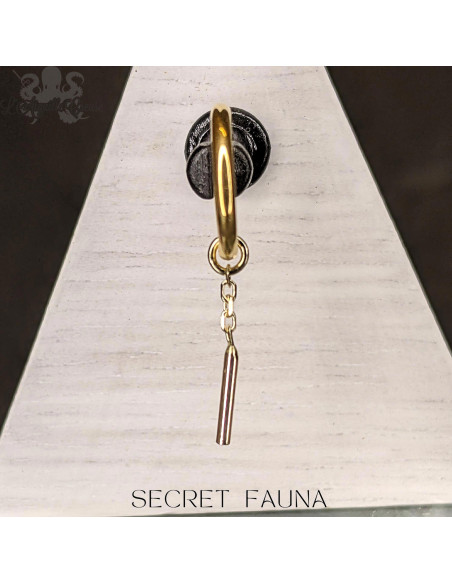 'The pendulo' charme en or jaune 14 carats -Secret Fauna