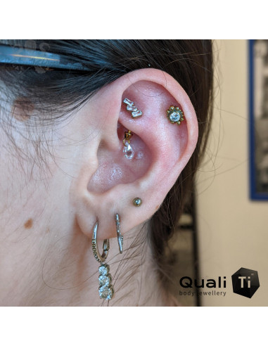 Cluster QualiTi en titane & zircons - pour 1 ou 1.2 mm