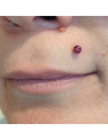 Bille Swarovski de 4 mm et labret