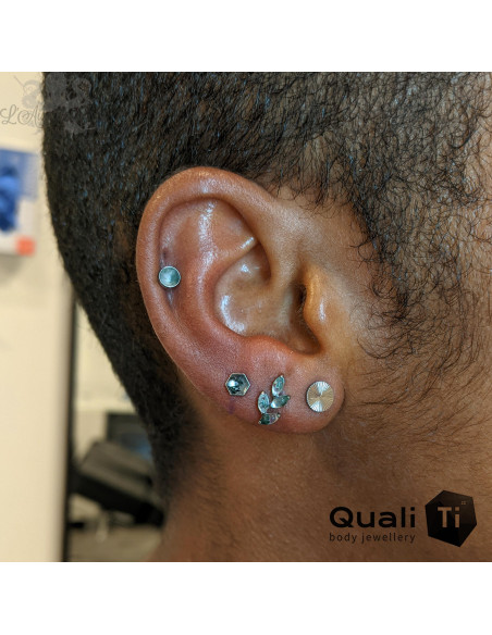 Cluster QualiTi en titane et Agate mousse - pour 1 ou 1.2 mm