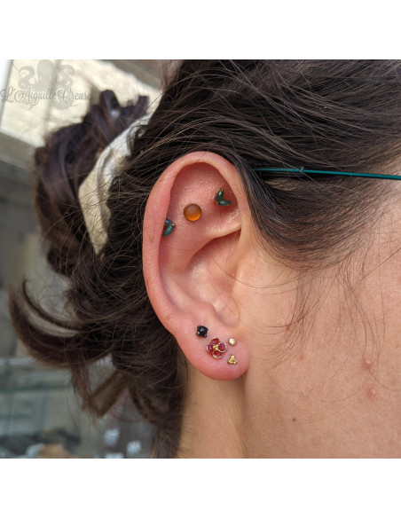 Plateau en titane pvd or Threadless