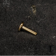Barre de Labret Invictus en titane pvd gold - 1,2 mm -pas de vis interne 2