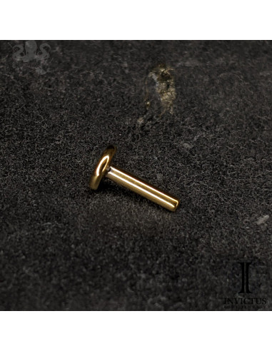 Barre de Labret Invictus en titane pvd gold - 1,2 mm -pas de vis interne