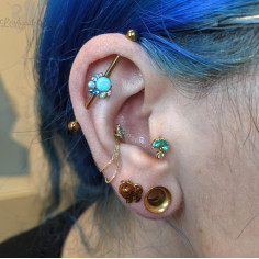 Tunnel en acier chirurgical pvd or rose 2