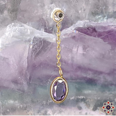 Charme en or jaune 14 carats et zircon - Taracea