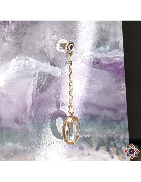 Charme en or jaune 14 carats et zircon - Taracea