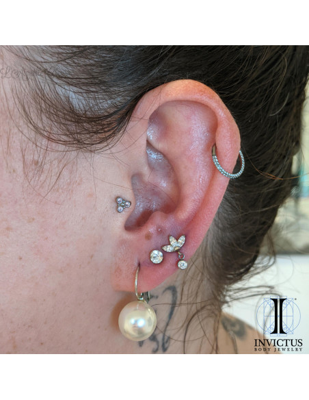 Marquise et pendentif Invictus en titane et zircons premiums - threadless