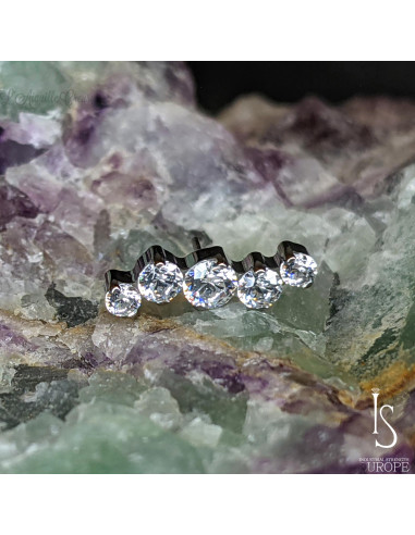 Serpentium en titane & cristaux Swarovski IS - threadless