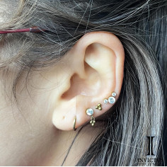 Accessoire trio de billes Invictus en titane et zircon premium - pour 1.2 mm 2