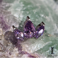 Cluster Invictus en titane et zircons premiums - threadless 2