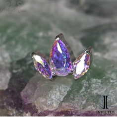 Cluster Invictus en titane et zircons premiums - threadless 2