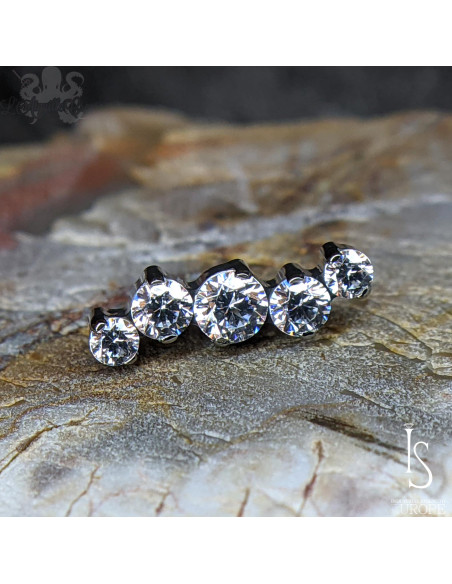 Serpentium en titane & cristaux Swarovski IS - threadless