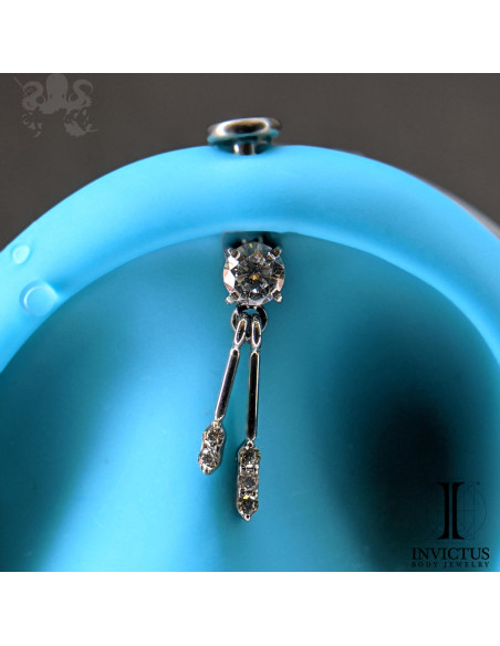 Accessoire Invictus en titane et zircons premiums - threadless