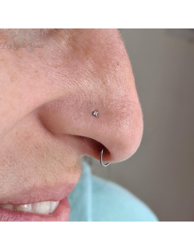 Stud Or blanc 18 carats & Diamant de 1.5 mm