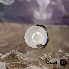 Accessoire QualiTi en titane & Moonstone Rainbow de 4 mm , pour 1.6 mm