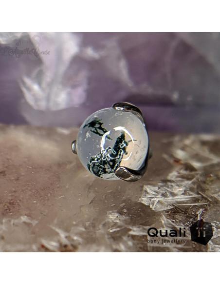 Accessoire QualiTi en titane & agate mousse de 4 mm , pour 1.6 mm