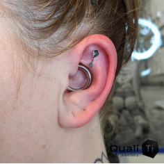 'Patina' QualiTi en titane et pierre fine - pour 1 ou 1.2 mm 2