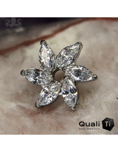 'Catherine' QualiTi en titane et zircons premiums, pour 1 ou 1.2 mm