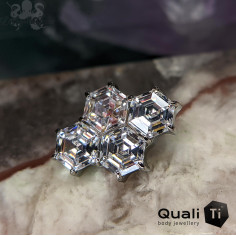 'Crunchie' QualiTi en titane et zircons premiums, pour 1 ou 1.2 mm 2