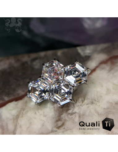 'Crunchie' QualiTi en titane et zircons premiums, pour 1 ou 1.2 mm