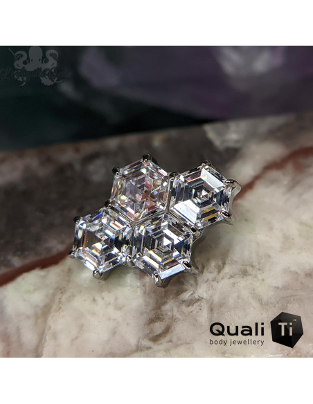 'Crunchie' QualiTi en titane et zircons premiums, pour 1 ou 1.2 mm