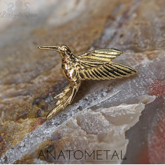 Colibri en or jaune 18 carats ANATOMETAL Threadless