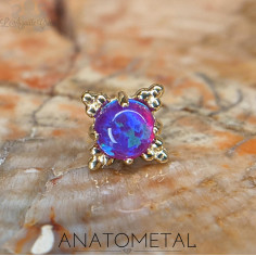 Zia en or jaune 18 carats ANATOMETAL Threadless 2