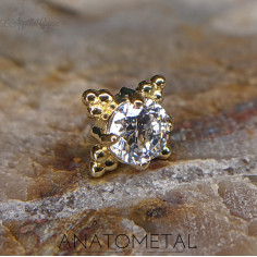 Zia en or jaune 18 carats ANATOMETAL Threadless 2